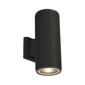 Applique Moderna Amburgo Alluminio Nero Vetro 1 Luce E27