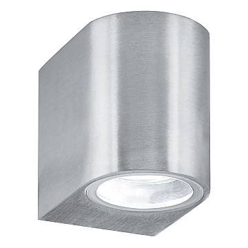Applique Moderna Eiffel Alluminio Argento Vetro 1 Luce Gu10