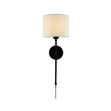 Applique Contemporanea Monaco Acciaio Nero Marrone 1 Luce E27