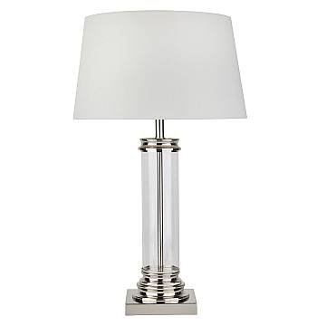 Lampada Da Scrivania Contemporanea Pedestal Acciaio Argento 1 Luce E27