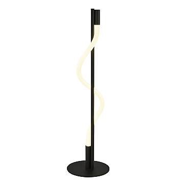 Piantana Industrial Serpente Acciaio Bianco Policarbonato Nero Led 20W 2700K