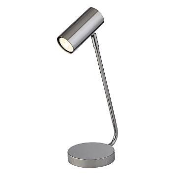 Lampada Da Scrivania Industrial-Nordico Elegante Acciaio Cromo 1 Luce Gu10
