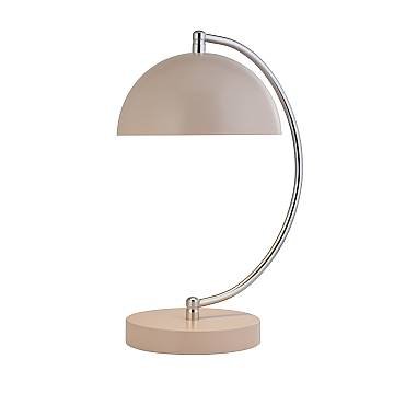 Abatjour Contemporaneo Mezzaluna Acciaio Rosa Bianco 1 Luce E14