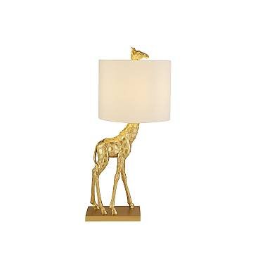 Lampada Da Scrivania Contemporanea Giraffa Acciaio Bianco Avorio 1 Luce E27