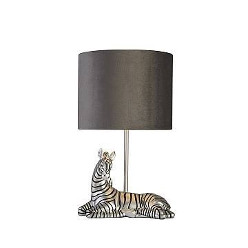 Abatjour Contemporaneo Zebra Policarbonato Argento Multicolor 1 Luce E27