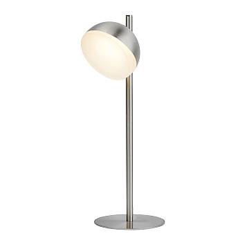 Abatjour Contemporaneo Tully Acciaio Argento Policarbonato Led 6W 3000K