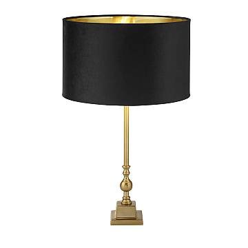 Lampada Da Scrivania Contemporanea Whitby Metallo Cromo Tessuto Nero 1 Luce E27