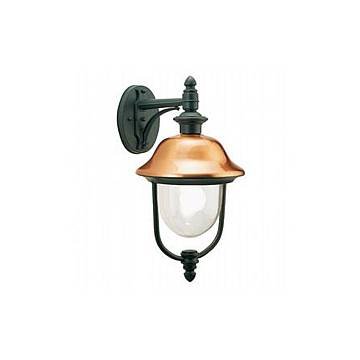 Applique Basso Esterno Contemp. Rustica Alluminio E Metallo Ruggine 1 Luce E27