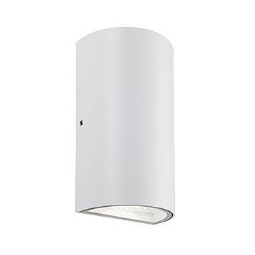 Applique Biemissione Contemporanea Trump Alluminio Bianco 6+6W Led 3000K