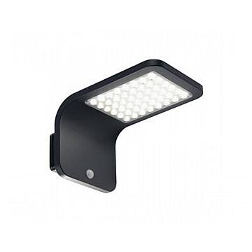 Applique Solare Moderna Street Alluminio E Termoplastica Nero Led 3W 4000K