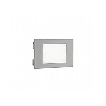 Segnapasso Aperto Da Esterno Moderno Spina Color Alluminio E Vetro Led 3W 4000K