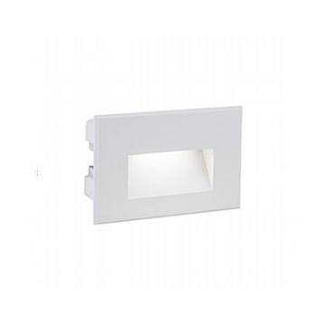 Segnapasso Liscio Da Esterno Moderno Spina Alluminio E Vetro Bianco Led 3W 4000K