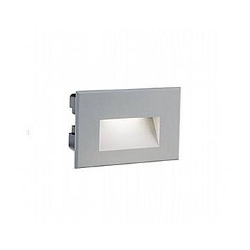 Segnapasso Liscio Da Esterno Moderno Spina Alluminio E Vetro Grigio Led 3W 4000K