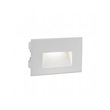 Segnapasso Dente Da Esterno Moderno Spina Alluminio E Vetro Bianco Led 3W 4000K