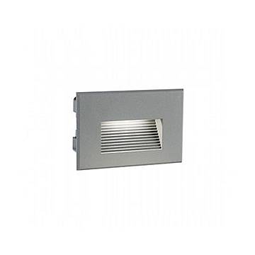 Segnapasso Dente Da Esterno Moderno Spina Alluminio E Vetro Grigio Led 3W 4000K