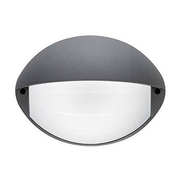 Applique Palpebra Contemporanea Coconut Alluminio Grafite 1 Luce Led 7W 4000K