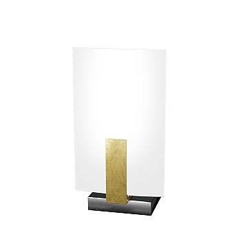 Abatjour Contemporaneo Wood Metallo Foglia Oro Vetro Bianco 1 Luce G9