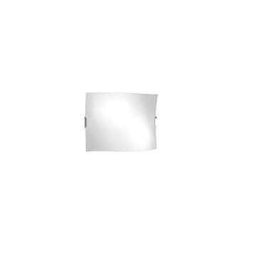 Applique Contemporanea Wing Metallo Vetro Bianco Satinato 2 Luci E27 36Cm