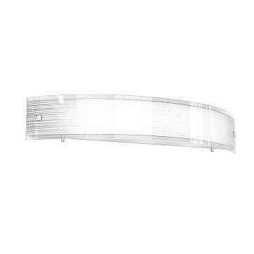 Applique Contemporanea Linear Mad Metallo E Vetro Bianco 3 Luci E27 70Cm