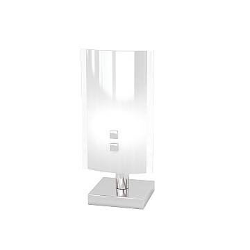 Abatjour Contemporaneo Shadow Metallo E Vetro Bianco 1 Luce G9