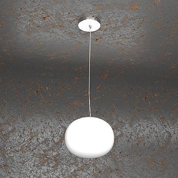 Sospensione Contemporanea Soft Metallo Cromo Vetro Acidato Opaco 1 Luce E14