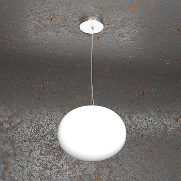 Sospensione Contemporanea Soft Metallo Cromo Vetro Acidato Opaco 1 Luce E27 28Cm