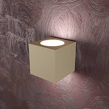 Applique Moderna Area Metallo Sabbia 2 Luci Gx53