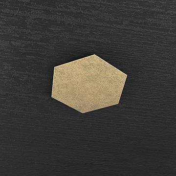 Plafoniera Industrial-Minimal Decorativa Hexagon Metallo Foglia Oro