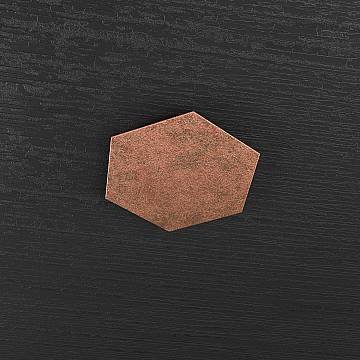 Plafoniera Industrial-Minimal Decorativa Hexagon Metallo Foglia Rame