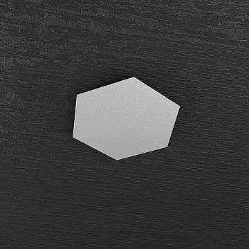 Plafoniera Industrial-Minimal Decorativa Hexagon Metallo Grigio