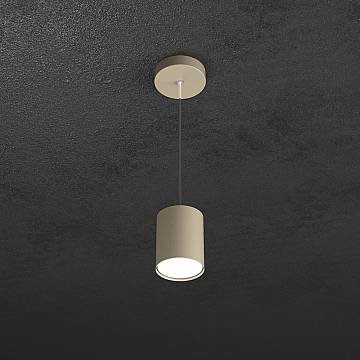 Sospensione Moderna Cilindrica Shape Metallo Sabbia 1 Luce Gx53 10Cm