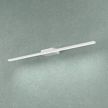 Applique Moderna Line Metallo Bianco Diffusore Acrilico B Led 11,2W Nat 70Cm