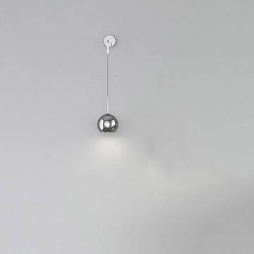 Applique Contemporanea Future Metallo Bianco Vetro Cromo 1 Luce E27