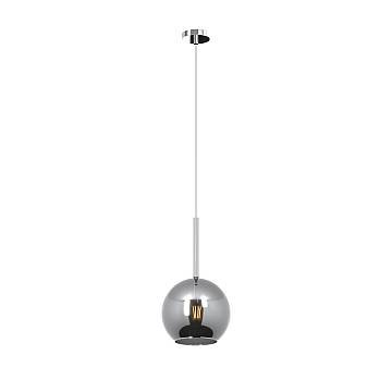 Sospensione Contemporanea Future Metallo Cromo Vetro Cromo 1 Luce E27 D.20Cm