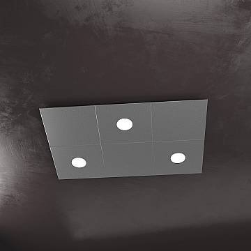 Applique Moderna 6 Moduli Eccentric Metallo Antracite 3 Luci Gx53