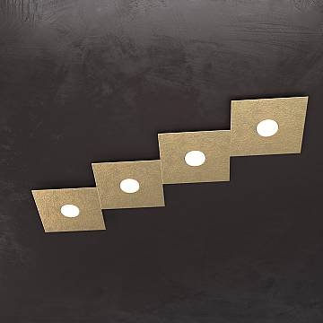 Applique Moderna Eccentric Metallo Foglia Oro 4 Luci Gx53