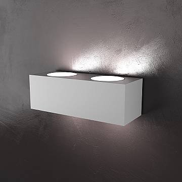 Applique Moderna Eccentric Metallo Grigio 4 Luci Gx53 Biemissione