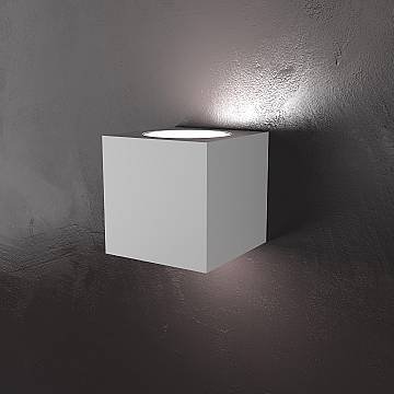Applique Moderna Eccentric Metallo Grigio 2 Luci Gx53 Biemissione