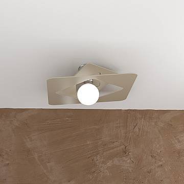 Plafoniera Moderna Wacky Metallo Sabbia 1 Luce E27 45Cm