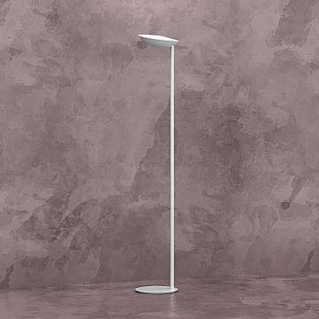 Piantana Contemporanea Mood Metallo Grigio Vetro Bianco 6 Luci Gx53