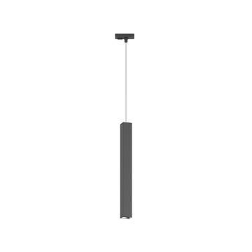 Sospensione Incasso Moderna Square Tube Metallo Nero 1 Luce Gu10