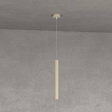 Sospensione Moderna Round Tube Metallo Sabbia 1 Luce Gu10