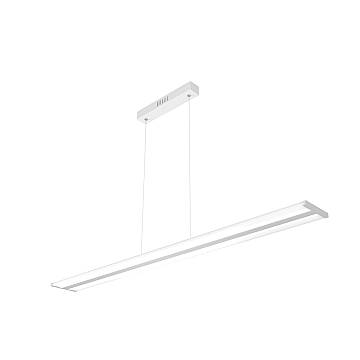 Sospensione Moderna Double Track Metallo Grgio E Diffusore Acrilico Led 40W