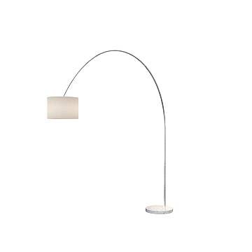 Piantana Contemporanea Turning Marmo E Tessuto Bianco 1 Luce E27