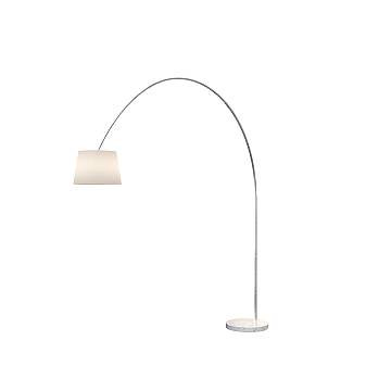 Piantana Contemporanea Turning Marmo E Diffusore Bianco1 Luce E27