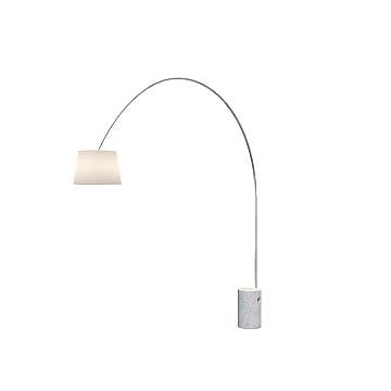 Piantana Contemporanea Turning Marmo Cilindro E Diffusore Bianco 1 Luce E27