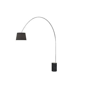 Piantana Contemporanea Turning Marmo Cilindro E Diffusore Nero 1 Luce E27