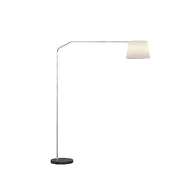 Piantana Contemporanea Slope Marmo Piatto Nero Diffusore Bianco 1 Luce E27