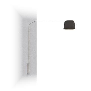 Piantana Contemporanea Slope Metallo Cromo Diffusore Nero 1 Luce E27