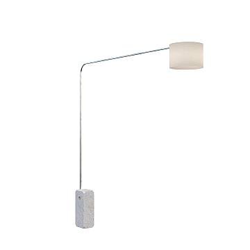 Piantana Contemporanea Corner Marmo Bianco Tessuto Bianco 1 Luce E27